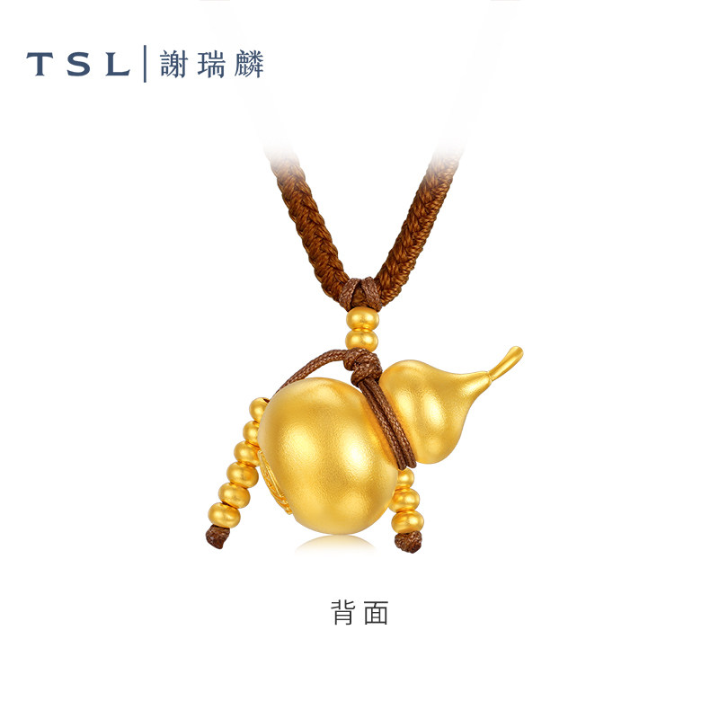 TSL谢瑞麟黄金葫芦吊坠古法黄金挂坠古法计价黄金新品XQ475,淘宝优惠券,粉丝福利购,淘宝优惠卷
