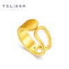 TSL Xie Ruilin Gold Ring 5D Hard Gold Pure Gold Ring Fashion Geometric Pricing Ring XR374