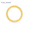 TSL Xie Ruilin gold ring 5D hard gold craft twisted plain gold pure gold ring priced gold XR266