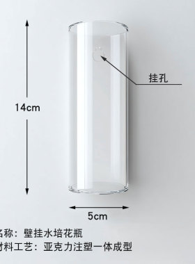 水培圆柱植物花瓶挂墙装饰