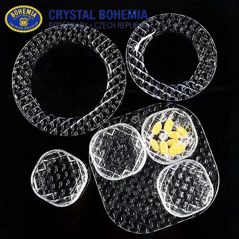 捷克进口BOHEMIA水晶玻璃水果盘果斗干果盘沙拉甜品碗零食碗摆件