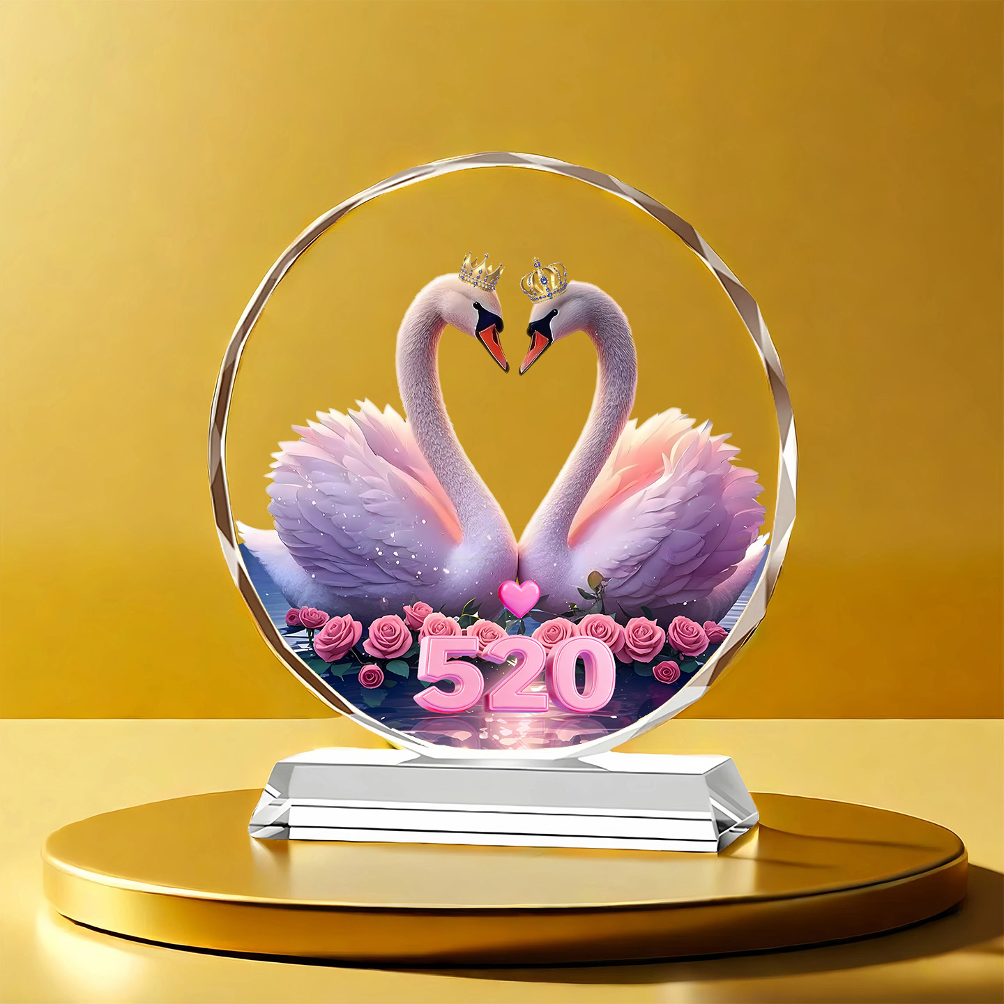 百年好合天鹅水晶摆件结婚礼客厅新房摆设送朋友新婚庆纪念品摆台 - 图1