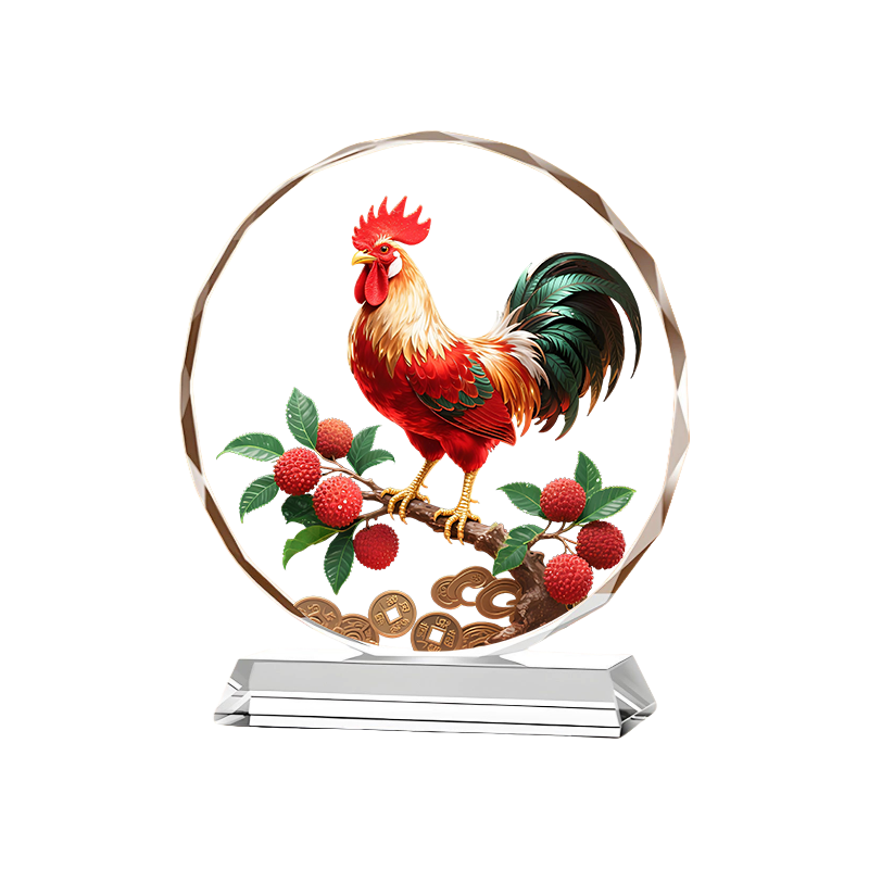 公鸡荔枝水晶摆件大吉大利乔迁开业客厅办公室酒柜吉祥物装饰摆台,淘宝优惠券,粉丝福利购,淘宝优惠卷