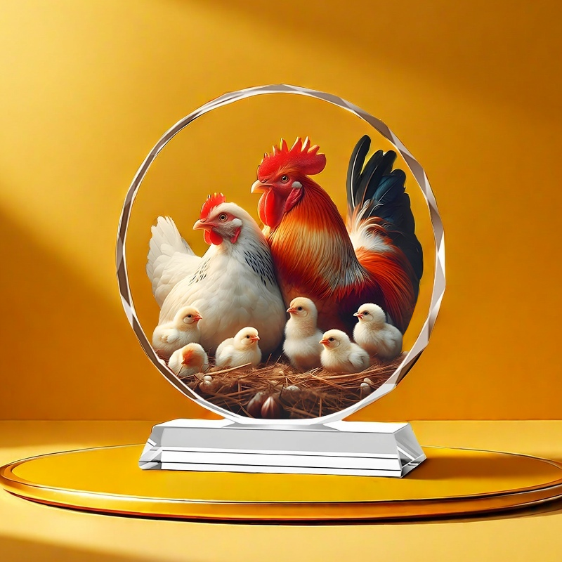 吉祥全家福水晶摆件桌面客厅办公室装饰三代同堂亲子纪念日摆台,淘宝优惠券,粉丝福利购,淘宝优惠卷