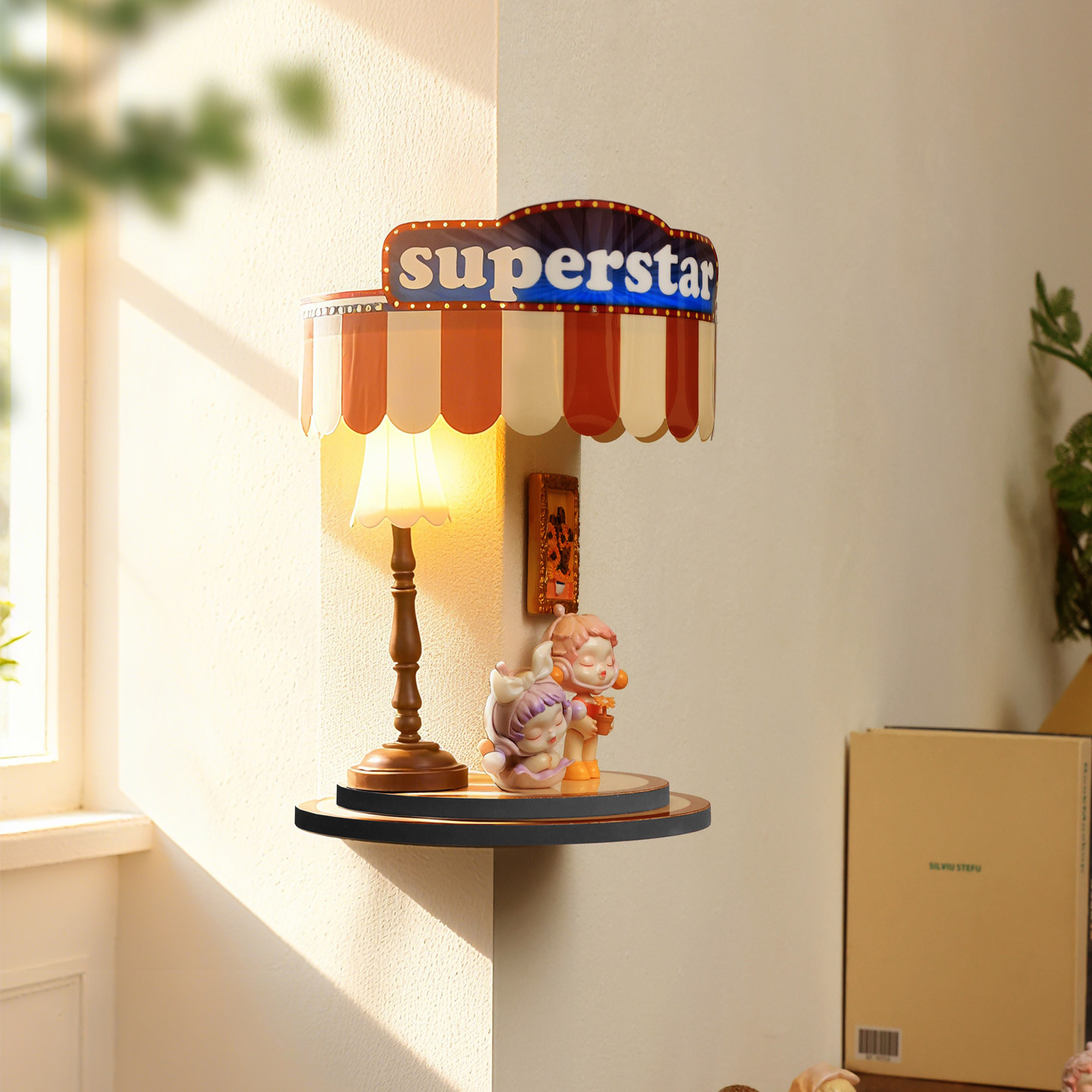 国补免打孔转角盲盒收纳展示架创意阳角墙角壁灯萌粒手办置物架,淘宝优惠券,粉丝福利购,淘宝优惠卷