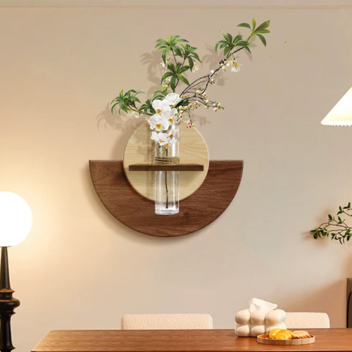 3d立体客厅装饰画复古风水培绿植餐厅高级感挂画免打孔创意墙壁画 - 图1