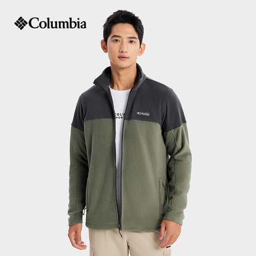 Columbia哥伦比亚户外男子简约立领时尚外套保暖舒适抓绒衣AE0560 - 图1