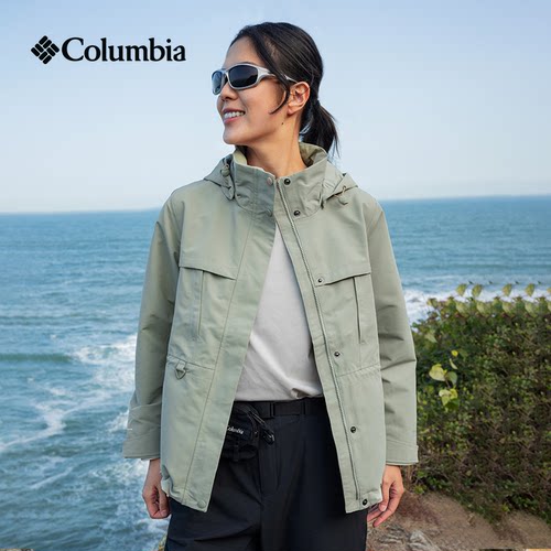 Columbia哥伦比亚户外上衣女子穿行系列防水冲锋衣徒步外套WR8364 - 图0