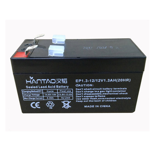 汉韬12V1.3AH蓄电池卷帘门报警器通道闸机电瓶12V1.2AH铅酸小电池 - 图1