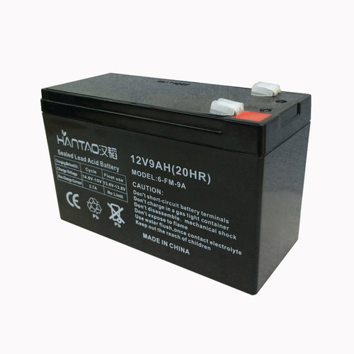 汉韬12V9AH铅酸蓄电池UPS电源卡通气模人偶喷雾器电梯电瓶代替8AH - 图1