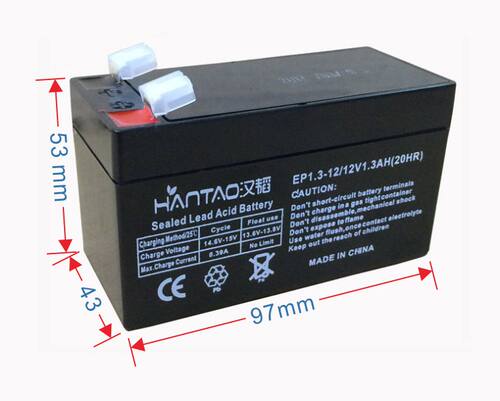 汉韬12V1.3AH蓄电池卷帘门报警器通道闸机电瓶12V1.2AH铅酸小电池 - 图0