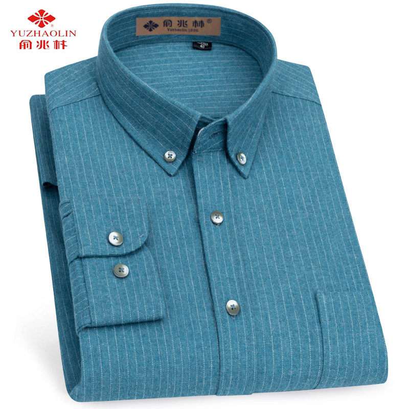 俞兆林男士长袖纯棉格子休闲装衬衫 盈方服饰衬衫