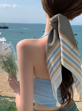 夏季小方巾丝巾韩版女春秋