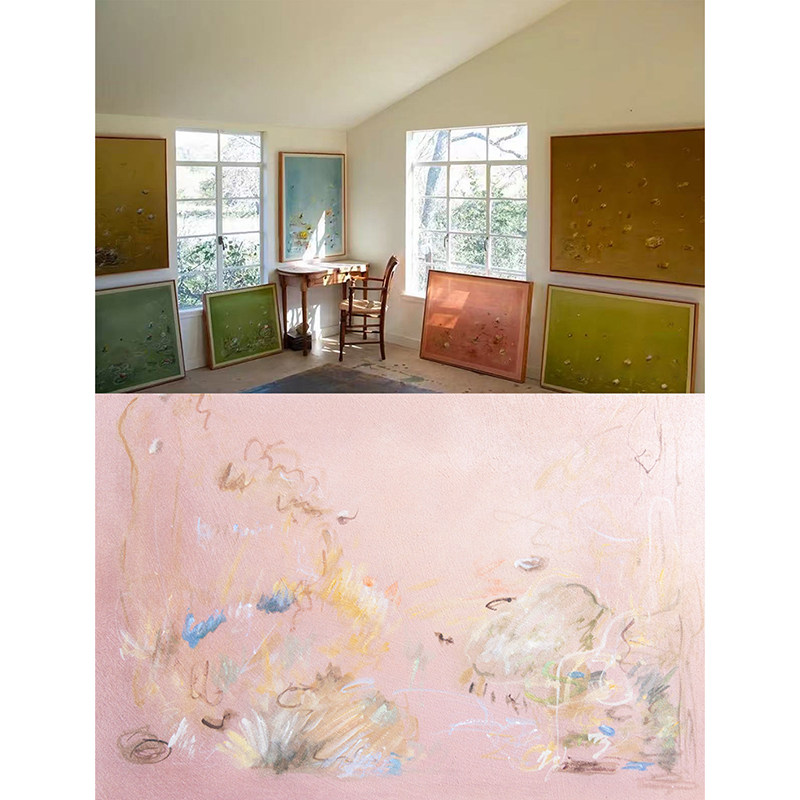 若奈 独家！柔粉岩砂手作 《浮生一隅》小幅肌理电表箱玄关艺术画,淘宝优惠券,粉丝福利购,淘宝优惠卷