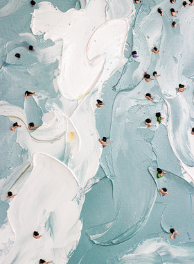 若奈厚涂海边沙滩挂画夏日墙画