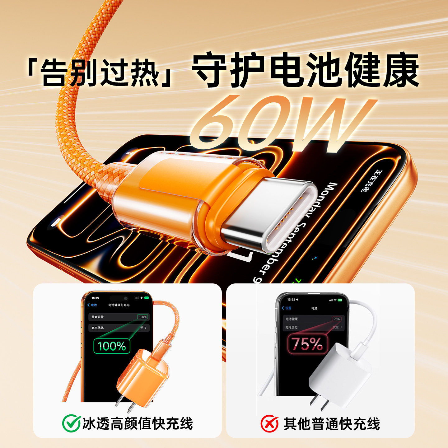 【新年限定】BS适用苹果17proMax数据线iPhone16充电线15pro手机闪typec接口快充正品2米车载usb17air编织线,淘宝优惠券,粉丝福利购,淘宝优惠卷