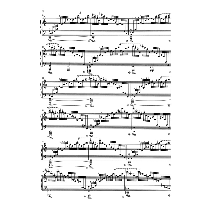 亨乐原版 肖邦练习曲集 钢琴独奏 带指法 Chopin Etüden br. HN124 - 图3