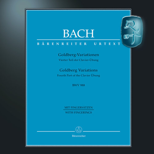 骑熊士原版 巴赫 哥德堡变奏曲BWV988 钢琴独奏带指法 Bach Goldberg Variations BWV 988 BA10848 - 图0