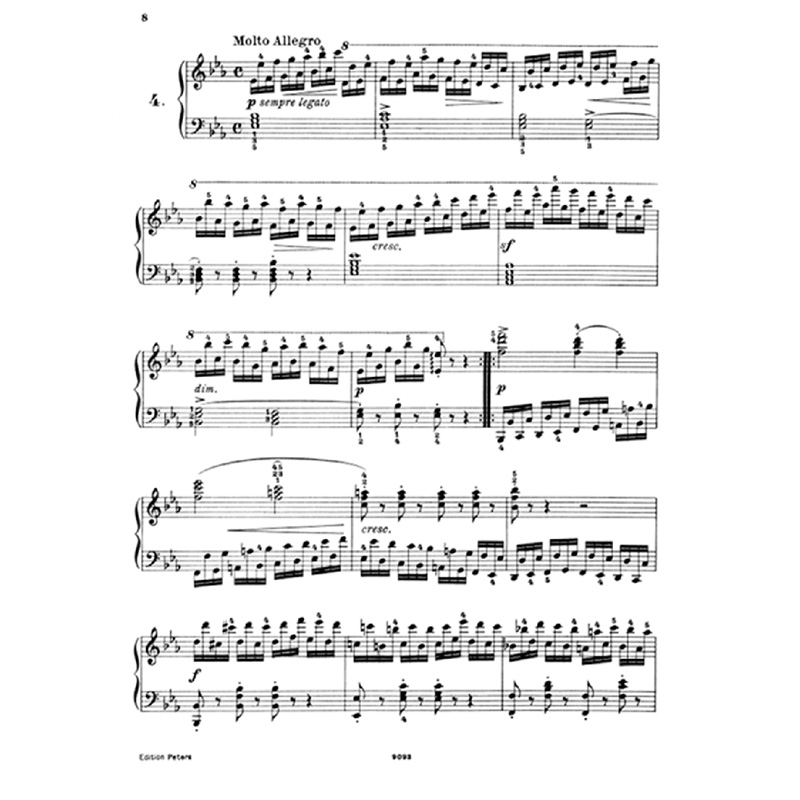 彼得斯原版 车尔尼 作品553 6首八度练习曲 Czerny 6 Octave Studies Op.553 (Piano Solo) EP3175 - 图1