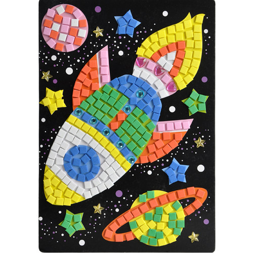 马赛克贴画 钻石画儿童手工制作材料包幼儿园diy创意3d立体粘贴纸 - 图3