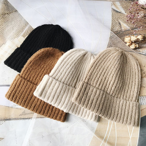 百搭纯色针织帽毛线帽