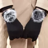 卓幻美冬 Демисезонные милые флисовые перчатки