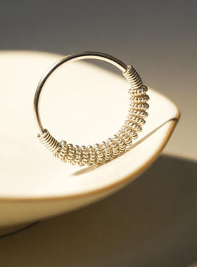 999足银手工缠绕复古百搭女戒