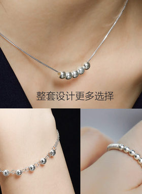 925银项链女锁正品设计纯手工