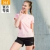 361 áo khoác nữ ngắn tay mùa hè buông lỏng 361 độ thương hiệu giải phóng mặt bằng thoáng khí và nhanh khô - Áo phông thể thao