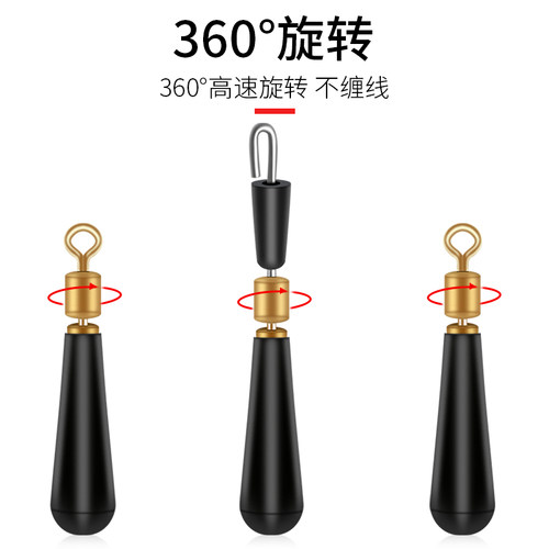 旋转浮漂座铜头鱼漂座插漂座浮漂快速可换漂座开口垂钓小配件 - 图0