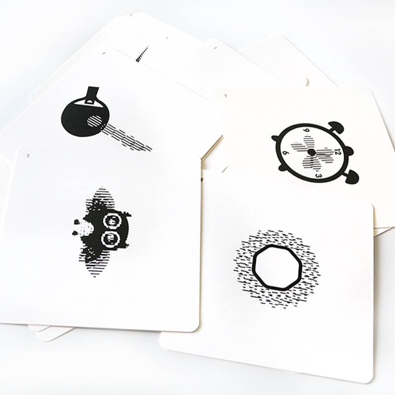 海润阳光光栅卡新生儿视觉激发婴幼儿早教黑白彩色玩具会动的游戏