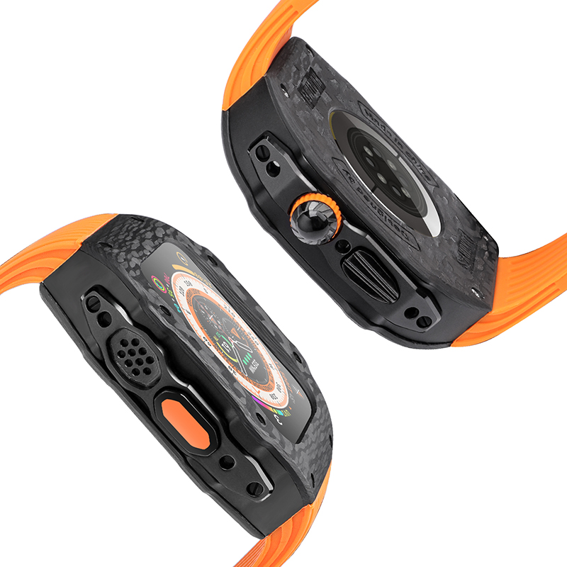 适用AppleWatchUltra3表带AppleWatch11碳纤维S11Ultra2改装表壳iWatch10苹果iWatchS手表带WatchS保护壳S10 - 图1