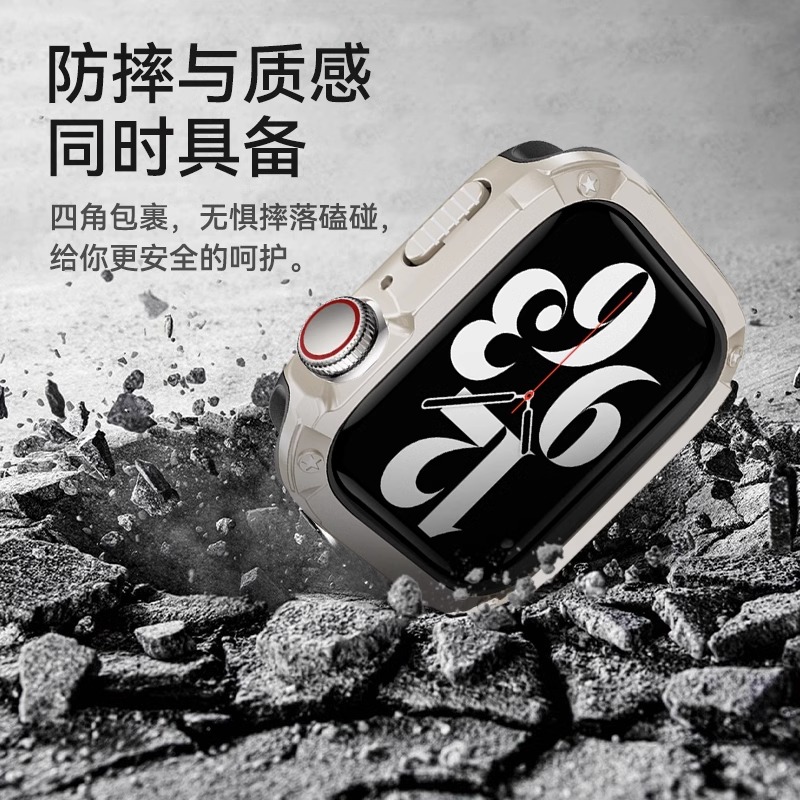 适用AppleWatchUltra表壳iWatchUltra2保护套S8Ultra苹果S7手表壳applewatch8表套iWatch7透明S9外壳49mm硅胶-图2