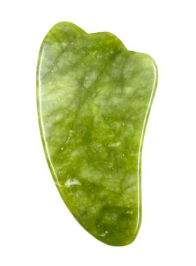Green Natural Jade Guasha Scrapping Plate Gua Sha Massager F