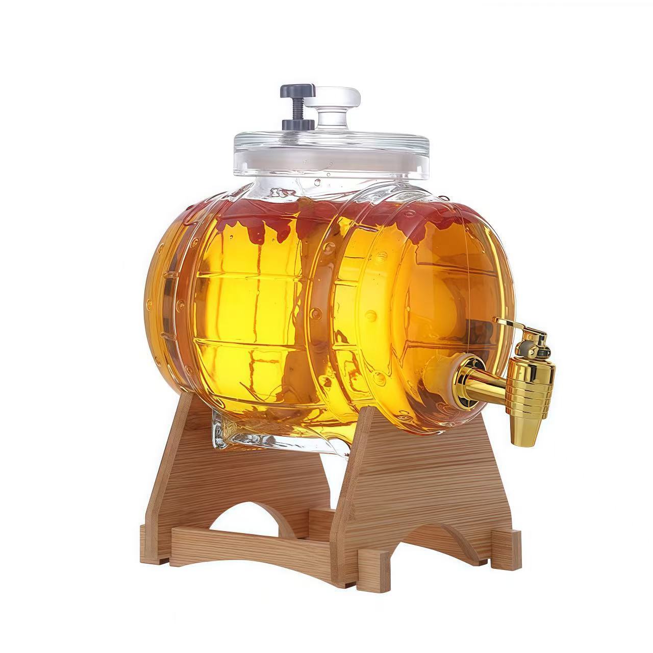 Glass wine bottle, barrel, wine bottle, homemade juice, green plum and bayberry, wine, beer, internet celebrity, cola special container