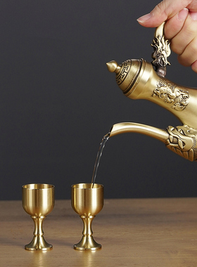 黄铜供水杯供杯佛前净水杯敬茶杯