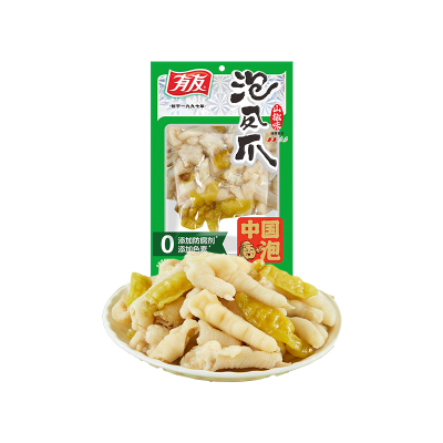 【拍6份】有友泡椒凤爪筋骨棒猪皮晶鲜笋竹笋独立包装零食旗舰店R