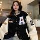 American retro baseball uniform jacket for girls 2022 spring and autumn clothing new casual loose student style jacket