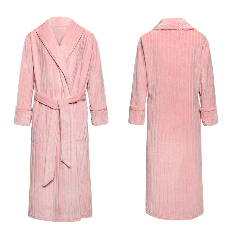 秋冬长款可外穿长袍加长珊瑚绒睡衣 秋泓齐锦上茂睡袍/浴袍