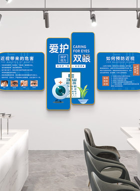 眼镜店装饰画配镜墙面宣