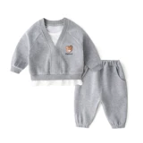 Весенний детский трендовый комплект для мальчиков, 2022 года, в западном стиле