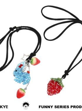 WACKYE可调节草莓项链