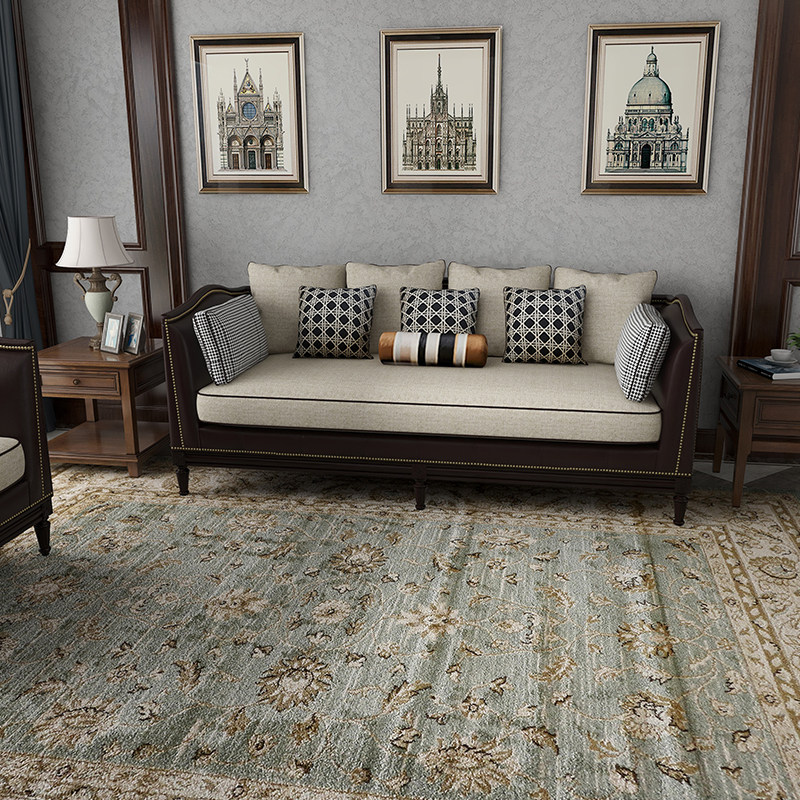 高级土耳其进口美式地毯现代简约轻奢北欧客厅卧室沙发茶几床边垫