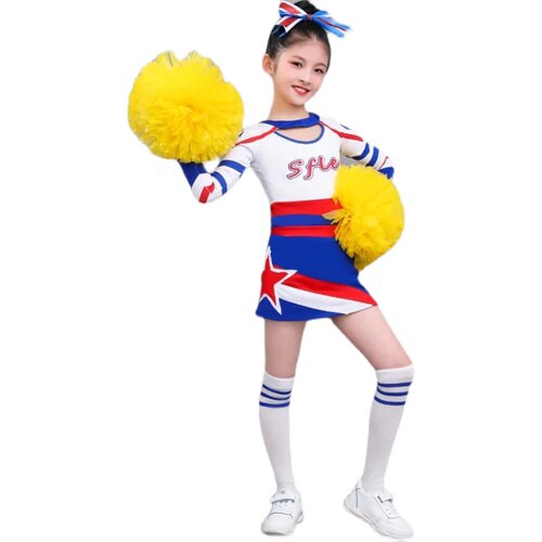 儿童啦啦操比赛演出服装中小学生男女拉拉队服成人竞技健美操服装 - 图3