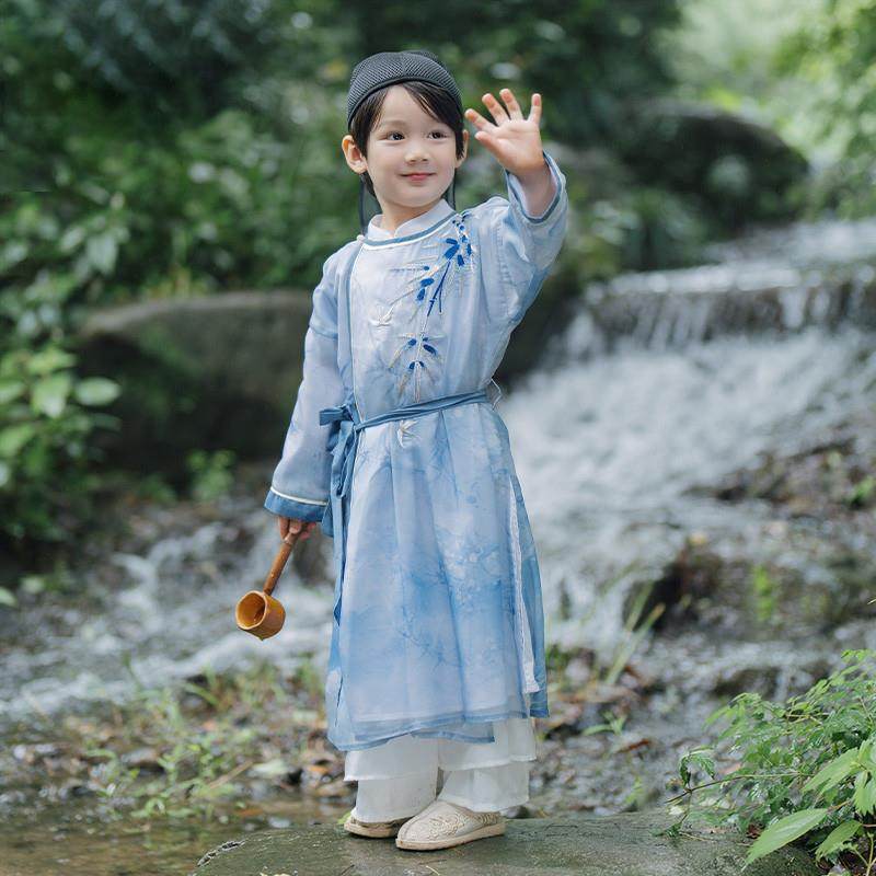 儿童汉服男童少爷服男孩唐装古装演出服新中式国学服古风帅气古装,淘宝优惠券,粉丝福利购,淘宝优惠卷