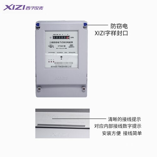 DTS601杭州西子电表20A40A60A80A100A杭州西子三相四线电子式电表 - 图1