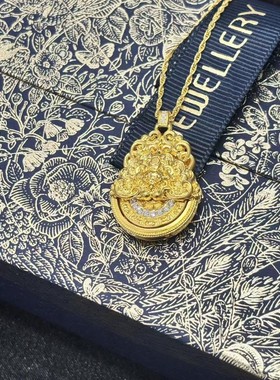 金店同款九宫八卦吊坠项链支巴扎