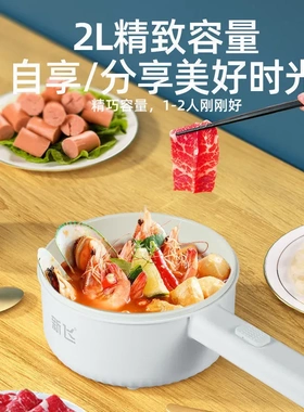 新的威力电煮锅宿舍家用多功能电炒蒸煮泡面电热小火锅礼品