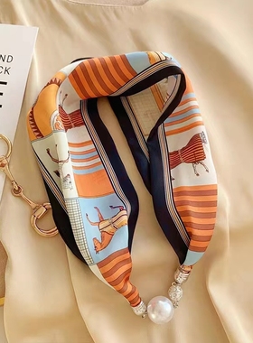 丝巾项链聚酯纤维女士百搭气质