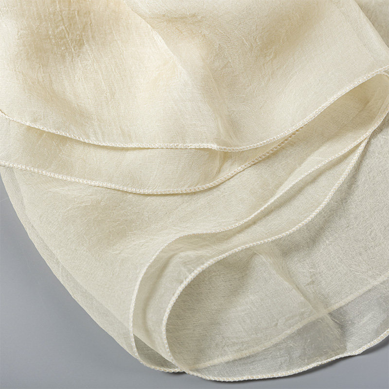 Autumn and winter solid color long thin silk scarf for women dancing